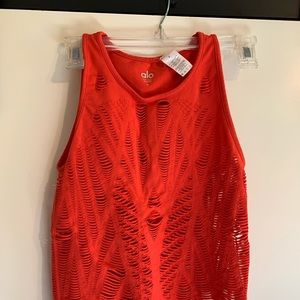 Alo Yoga Orange Tank Top